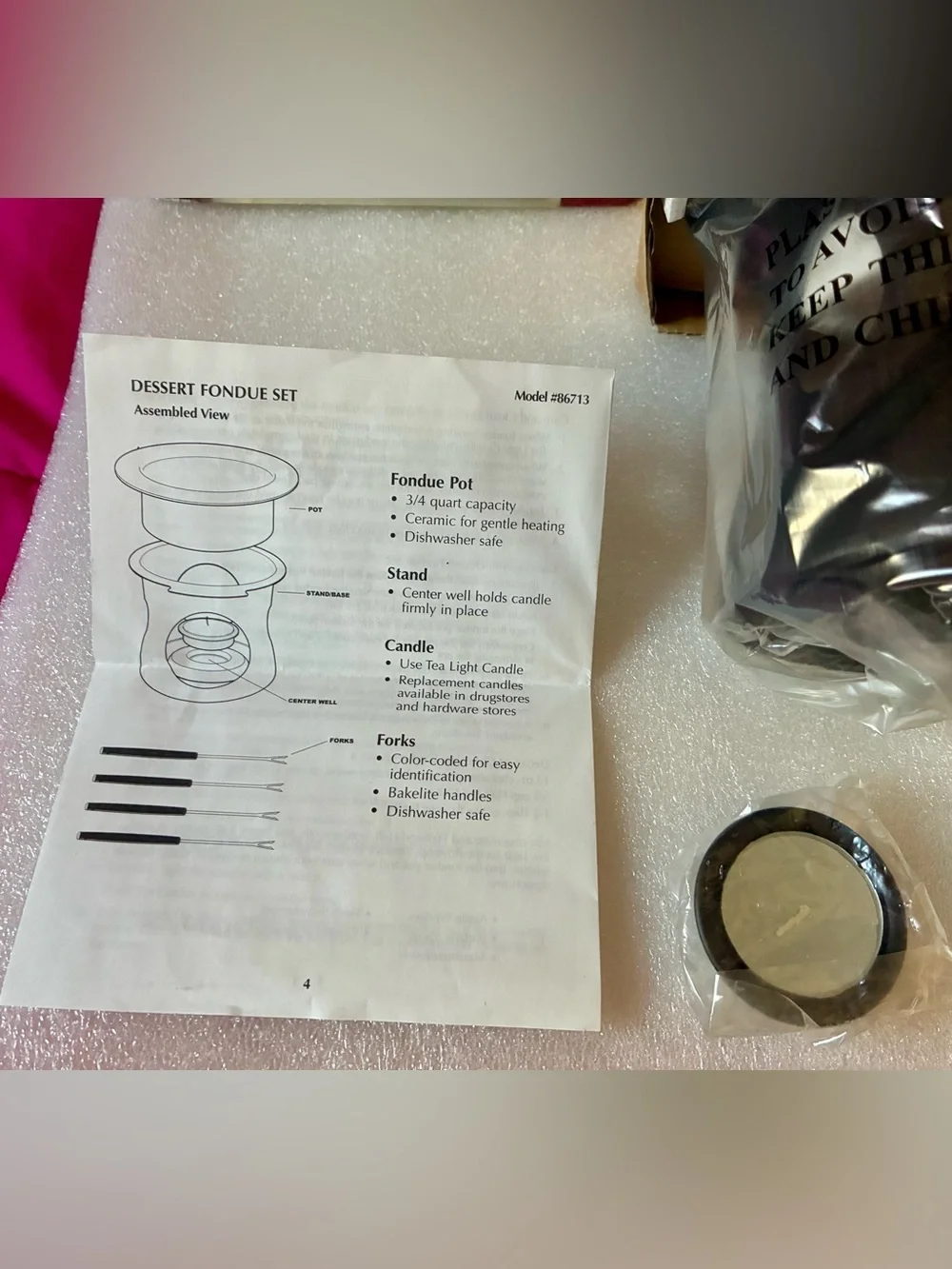 Farberware White & Black Packaging Box Interior with Barcode